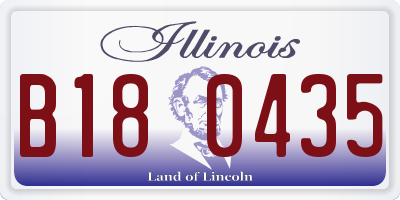 IL license plate B180435