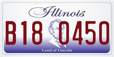 IL license plate B180450