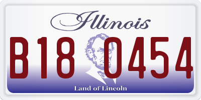 IL license plate B180454