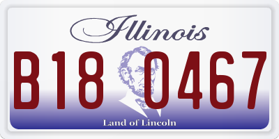IL license plate B180467
