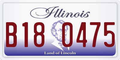 IL license plate B180475