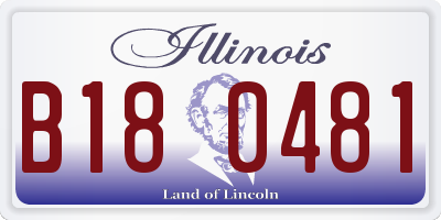 IL license plate B180481
