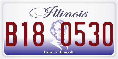IL license plate B180530