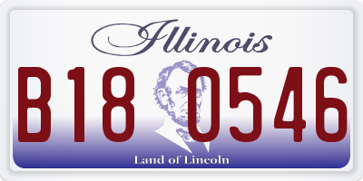 IL license plate B180546