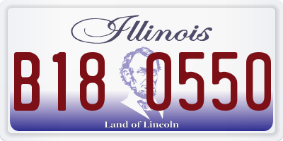 IL license plate B180550