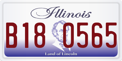 IL license plate B180565