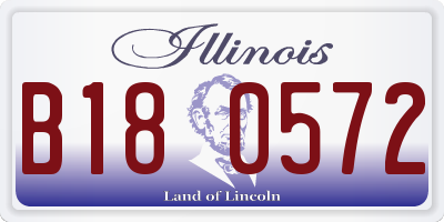 IL license plate B180572
