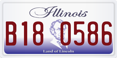 IL license plate B180586