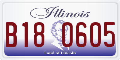 IL license plate B180605