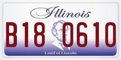 IL license plate B180610