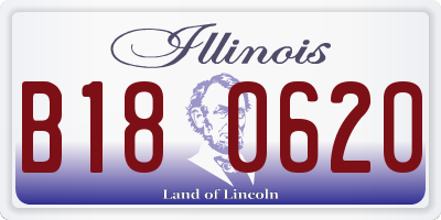 IL license plate B180620