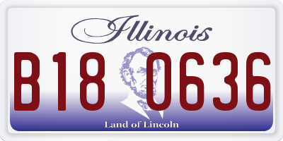 IL license plate B180636