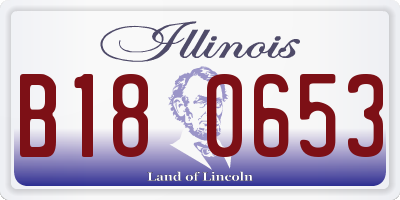 IL license plate B180653