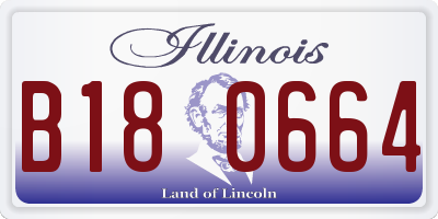 IL license plate B180664