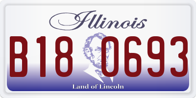 IL license plate B180693