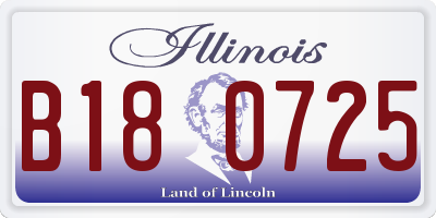 IL license plate B180725