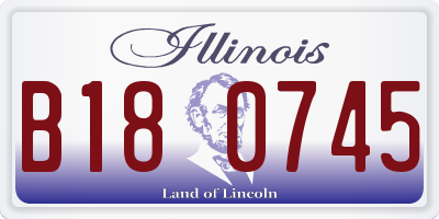 IL license plate B180745