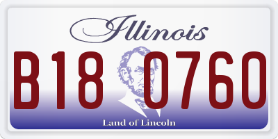 IL license plate B180760