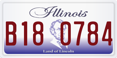 IL license plate B180784