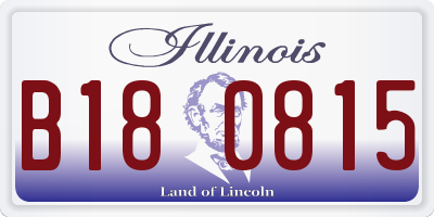 IL license plate B180815
