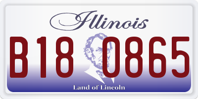 IL license plate B180865