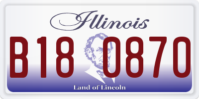 IL license plate B180870