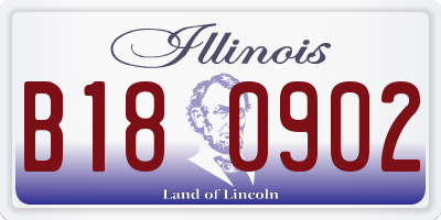 IL license plate B180902