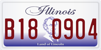 IL license plate B180904