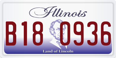 IL license plate B180936