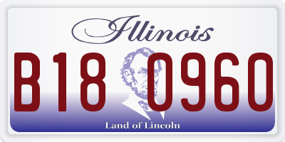 IL license plate B180960
