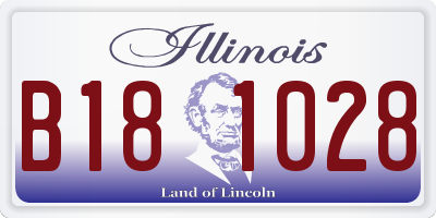 IL license plate B181028
