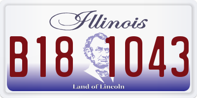 IL license plate B181043