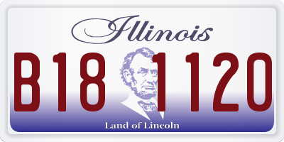 IL license plate B181120