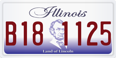 IL license plate B181125
