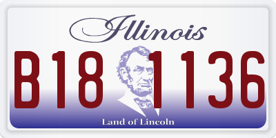 IL license plate B181136