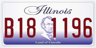 IL license plate B181196