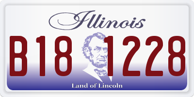 IL license plate B181228