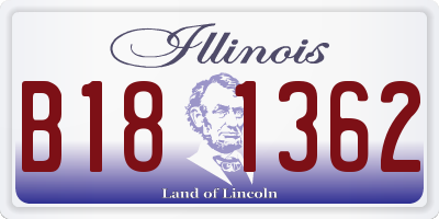 IL license plate B181362