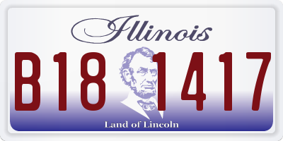 IL license plate B181417