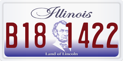 IL license plate B181422