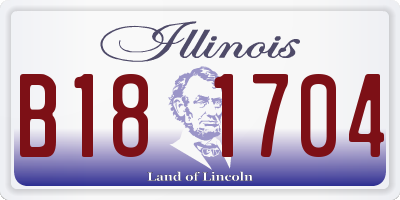 IL license plate B181704