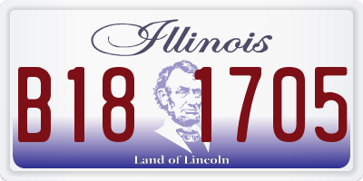 IL license plate B181705