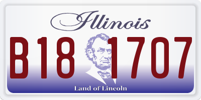 IL license plate B181707