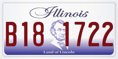 IL license plate B181722