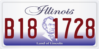IL license plate B181728