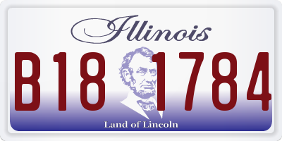 IL license plate B181784