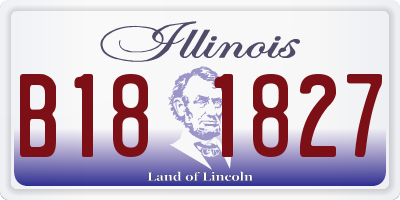 IL license plate B181827