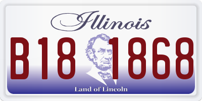 IL license plate B181868