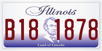 IL license plate B181878