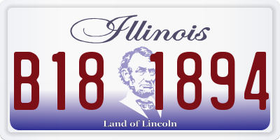 IL license plate B181894